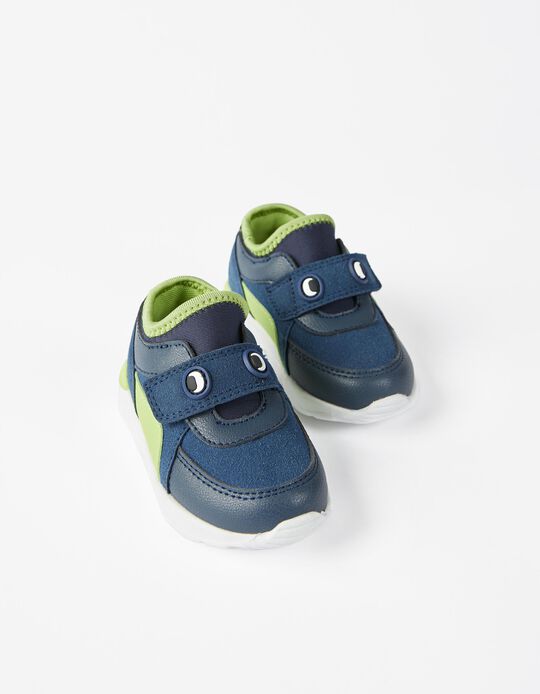 Zapatillas para Bebé Niño 'Dino', Azul Oscuro/Verde
