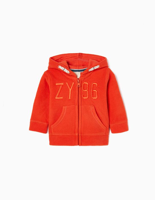 Polar Hooded Jacket for Baby Boys 'ZY', Orange