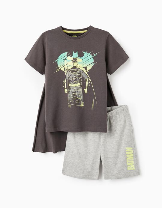 Pyjama with Removable Cape for Boys 'Batman', Grey