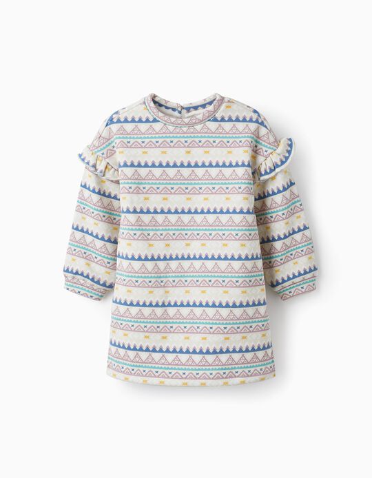 Comprar Online Vestido Térmico com Padrão Étnico para Bebé Menina, Multicolor