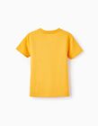 Buy Online Short-Sleeved T-Shirt in Cotton Piqué for Boys, Yellow