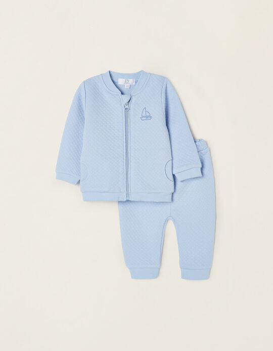 Jacket + Trousers Set for Newborn Baby Boys 'Boat', Blue