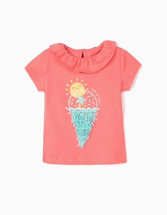 T-shirt for Baby Girls 'Sweet Ice cream', Pink