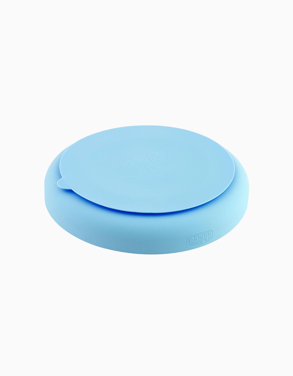 Assiette à compartiments en silicone Eat Easy Chicco bleue