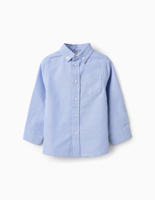 Comprar Online Camisa de Algodão para Bebé Menino, Azul Claro