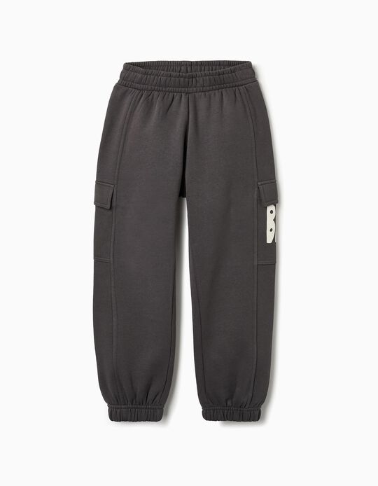 Buy Online Joggers with Cargo Pockets for Girls, Grey