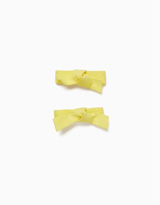 2-Pack Hair Pins for Babies and Girls, Yellow