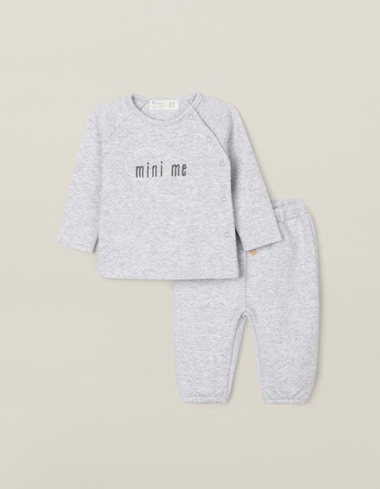 Tracksuit for Newborn Baby Boys 'Mini Me', Grey