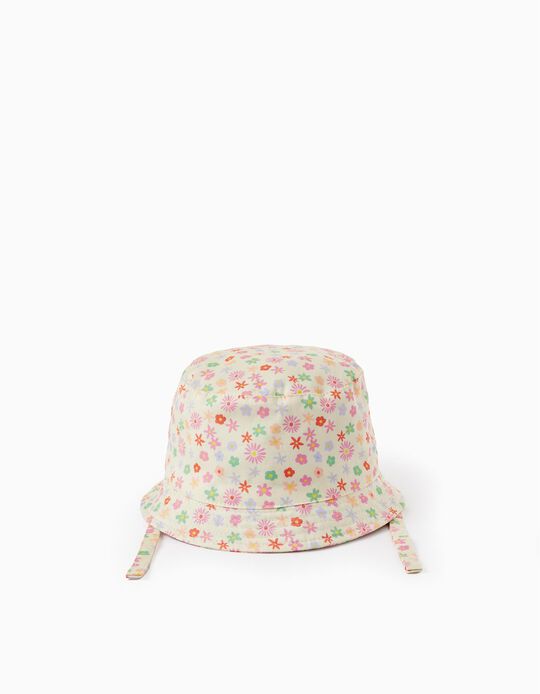 Sombrero con Estampado Floral para Bebé Niña, Multicolor