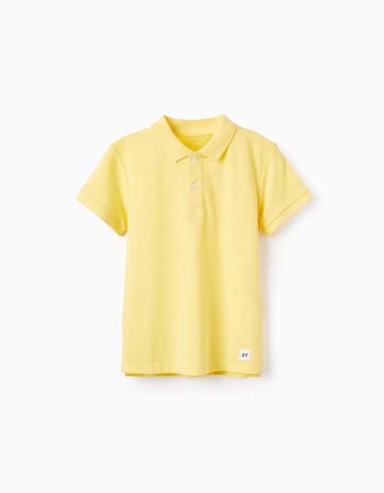 Cotton Polo for Boys, Yellow