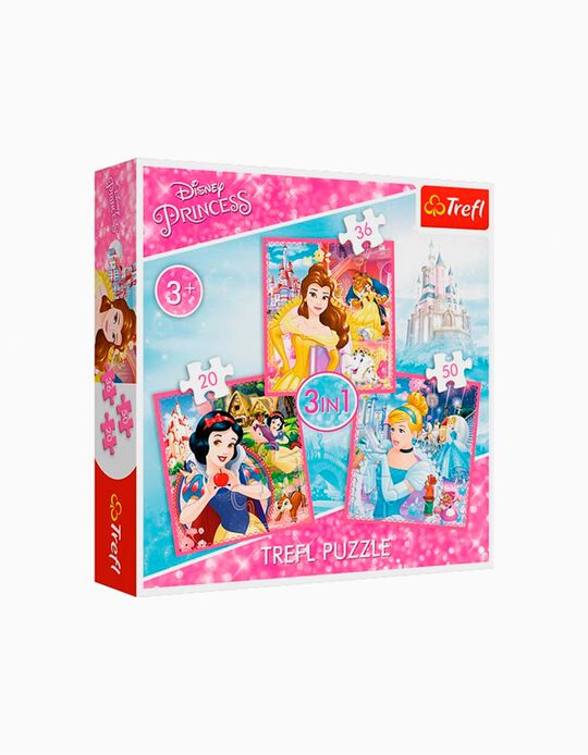 Puzzle 3 em 1 Princess Trefl 3A+