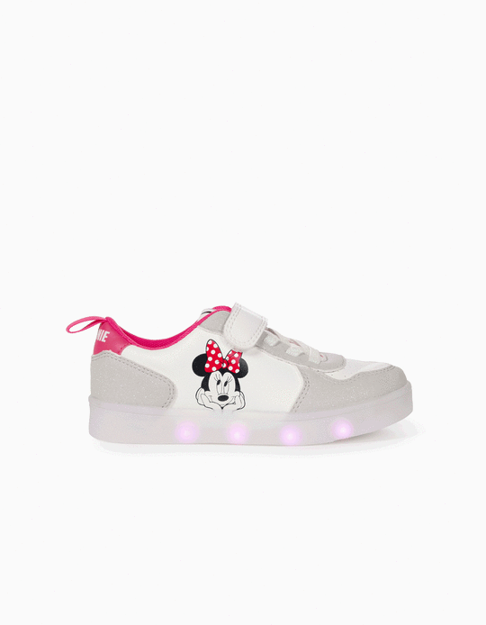 Trainers for Girls 'Minnie' with Led Lights, White