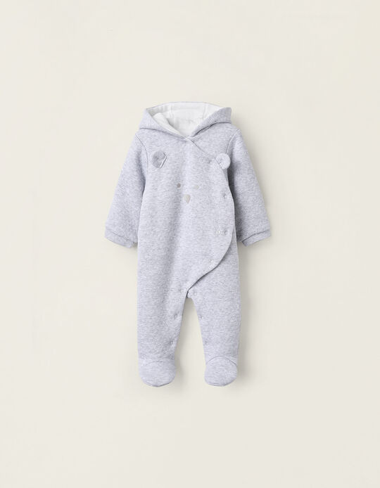 Comprar Online Babygrow Acolchoado com Capuz para Recém-Nascido 'Ursinho', Cinza