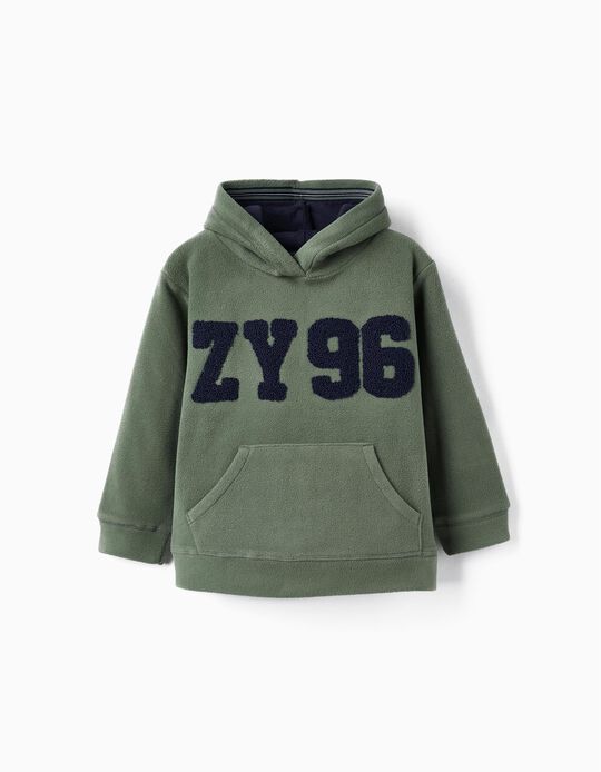Hooded Polar Sweatshirt for Boys 'ZY 96', Green