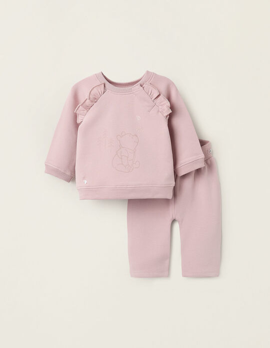 Comprar Online Sweat + Calças Cardados para Recém-Nascida 'Winnie The Pooh', Rosa