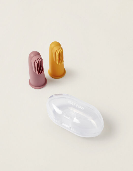 Comprar Online 2 Escovas De Dentes Com Caixa Nattou Pink/Yellow