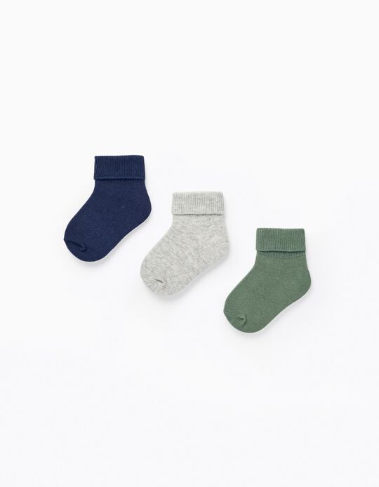Pack of 5 Folded Socks for Baby Boys, Multicolor