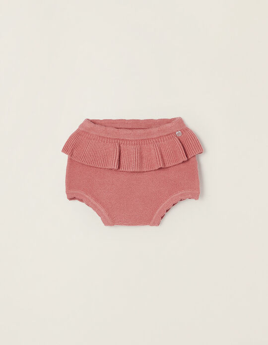Bloomers with Ruffles for Newborn Baby Girls, Pink