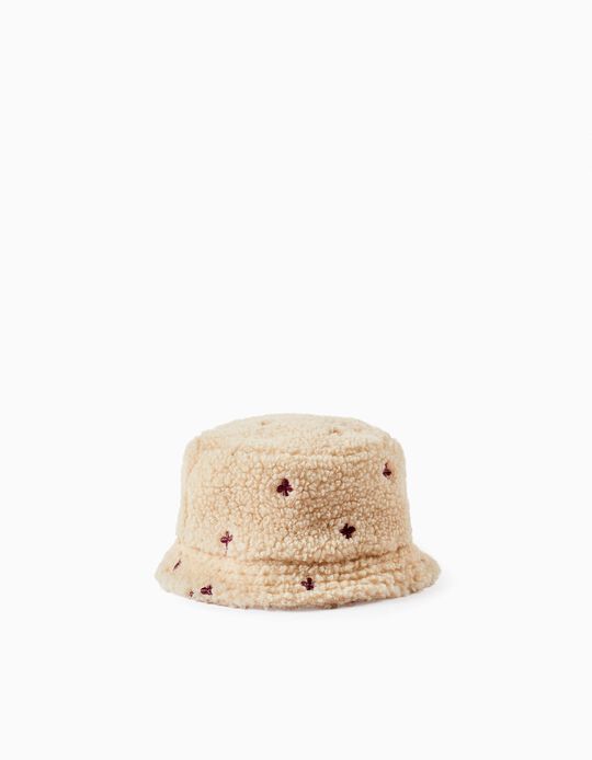 Comprar Online Chapéu em Lã para Menina 'Flores', Bege