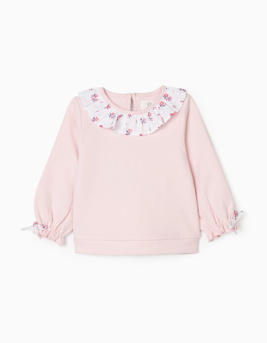 Sweatshirt for Baby Girls 'Flowers', Pink