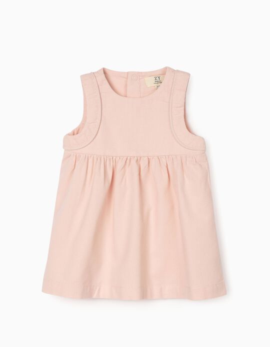 Corduroy Dress for Newborn Baby Girls, Pink