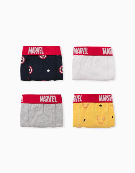 4 Boxers para Menino 'Marvel', Multicolor