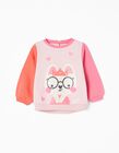 Cotton Sweatshirt for Baby Girls 'Princess Nina', Pink