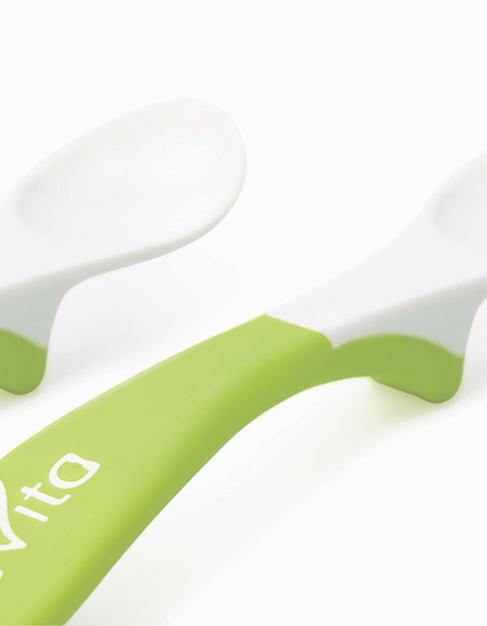 Set of 2 Cutlery Items Spoon + Fork Set Nuvita Green 6M+ 