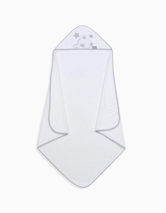 Acheter en ligne Bath Towel 100x100cm Viggo Don Algodon, White/Grey