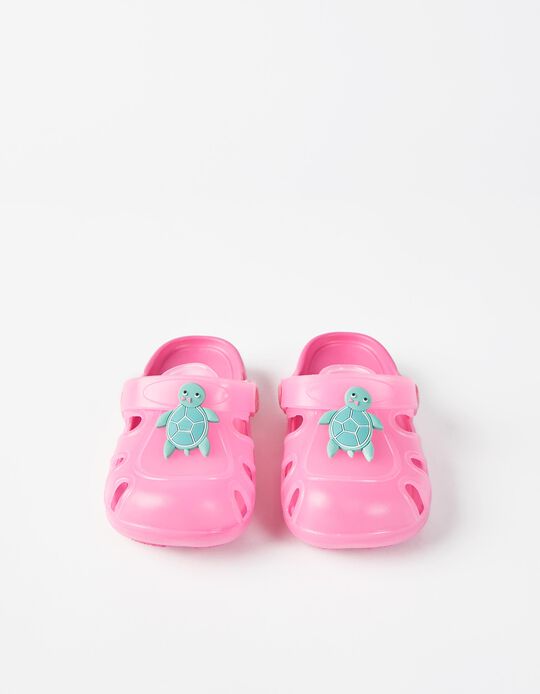 Clog Sandals for Baby Girls 'Turtle ZY Delicious', Pink