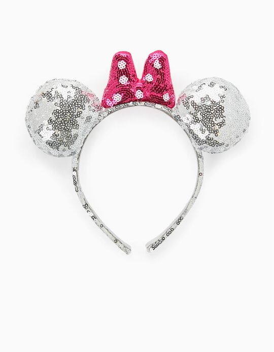 Alice Band for Babies and Girls 'Minnie', Silver/Pink