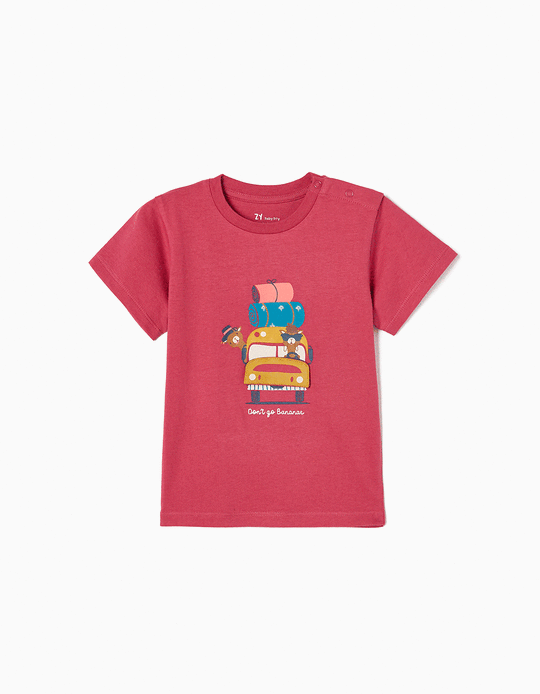 Camiseta de Algodón para Bebé Niño, Rojo
