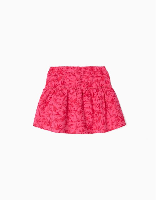 Skirt Tropical Print for Girls, Pink