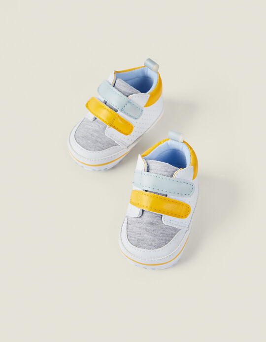 Trainers for Newborn Baby Boys, Blue/Yellow