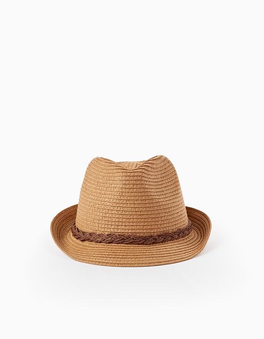Straw Hat for Boys, Brown