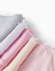 Buy Online Pack of 5 Briefs for Girls, Grey/Pink/White