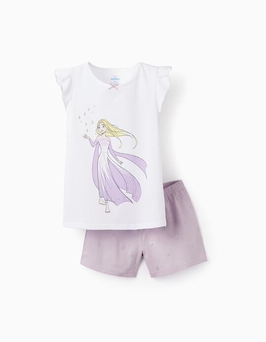 Pijama de Algodão para Menina 'Frozen II', Branco/Lilás