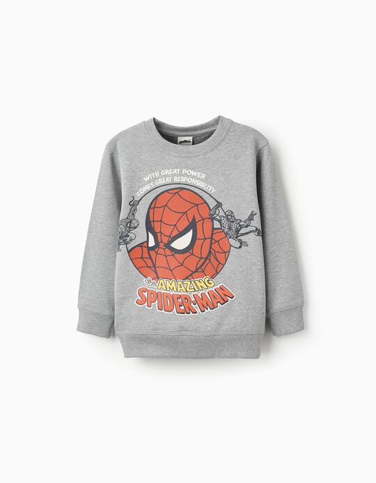 Buy Online Cotton Sweatshirt for Boys 'Spider-Man', Grey