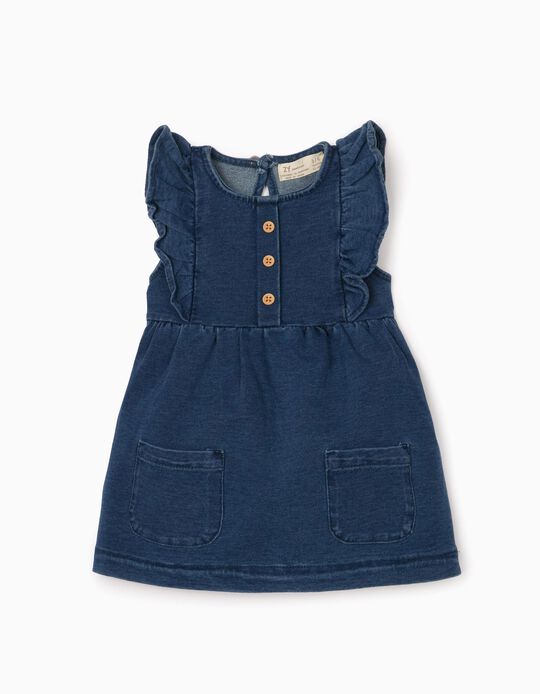 Dress for Newborn Baby Girls 'Comfort Denim', Blue