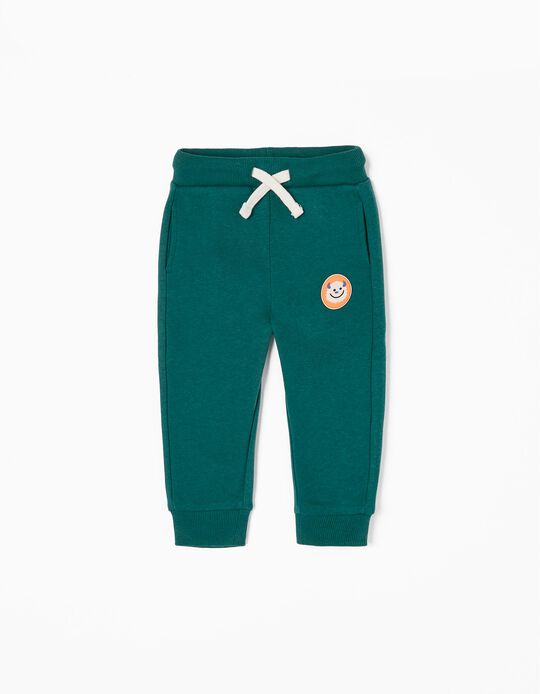 Pantalón de Chándal de Algodón para Bebé Niño 'Yeti', Verde
