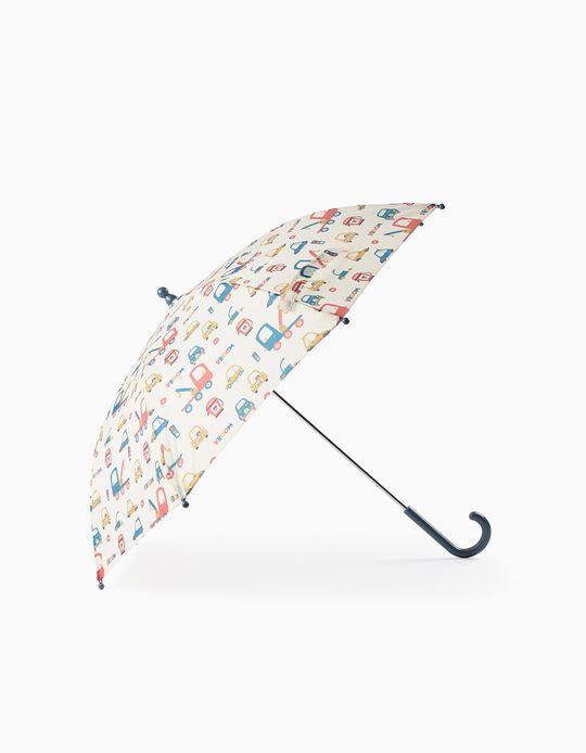 Comprar Online Guarda-chuva para Bebé e Menino 'Veículos', Bege