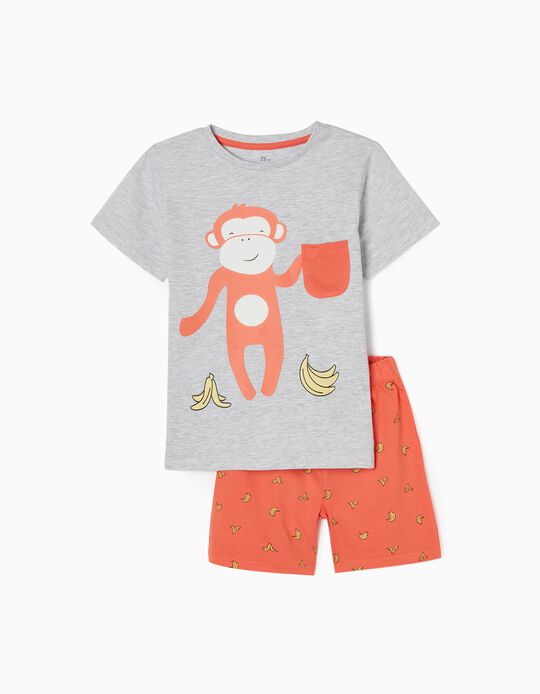 Pyjamas for Boys 'Banana', Aqua Green/Grey