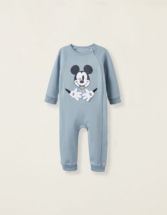 Cotton Babygrow for Baby Boys 'Mickey', Blue