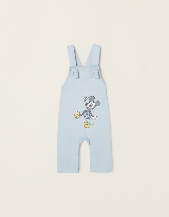 Cotton Dungarees for Newborn Baby Boys 'Mickey', Blue