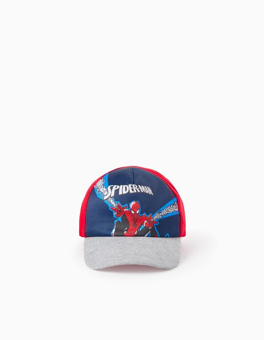 Cotton Cap for Boys 'Spider-Man', Red/Grey