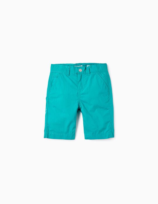 Cotton Chino Shorts for Boys 'Midi', Green