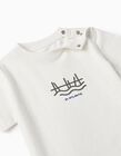 Buy Online Cotton T-Shirt for Baby Boys 'ZY Atlantic', White