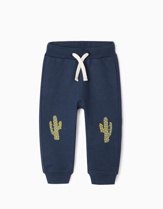 Pantalon de Sport Bébé Garçon 'Cactus', Bleu Foncé