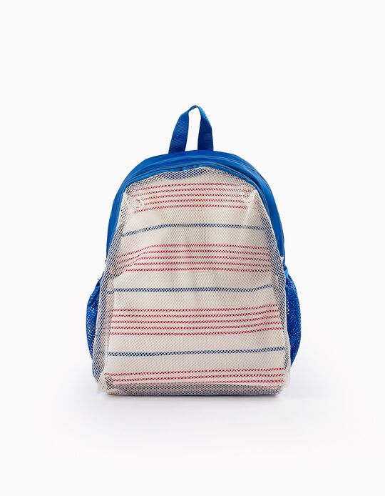 Backpack for Baby and Boy, Blue/White/Red