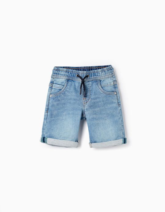 Pantalones Cortos Deportivos para Niño, Azul Claro